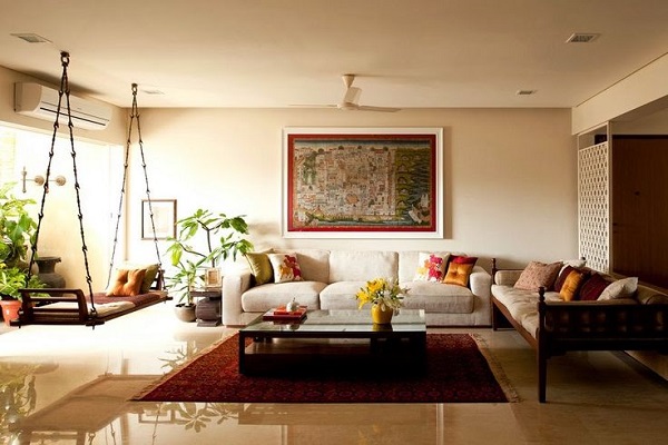 living room interior design in pune